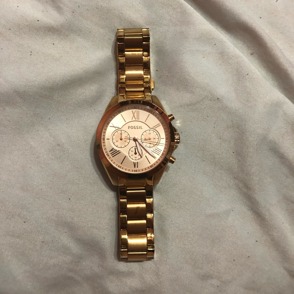 ROSE GOLD FOSSIL WATCH - Picture 5 of 8